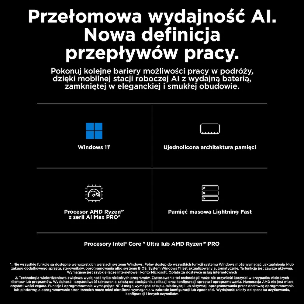 Mobilna Stacja Robocza HP ZBook Ultra G1a Szczegóły Techniczne