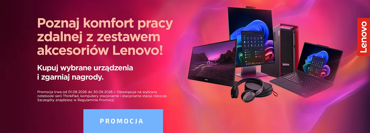 Promocja Lenovo stacje mobile z akcesoriami 2026