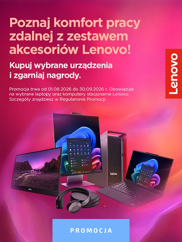 Promocja Lenovo stacje mobilne z akcesoriami 2026